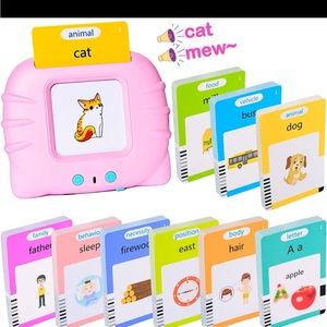 Flash cards that talk!! Really educational and helpful for any kid!